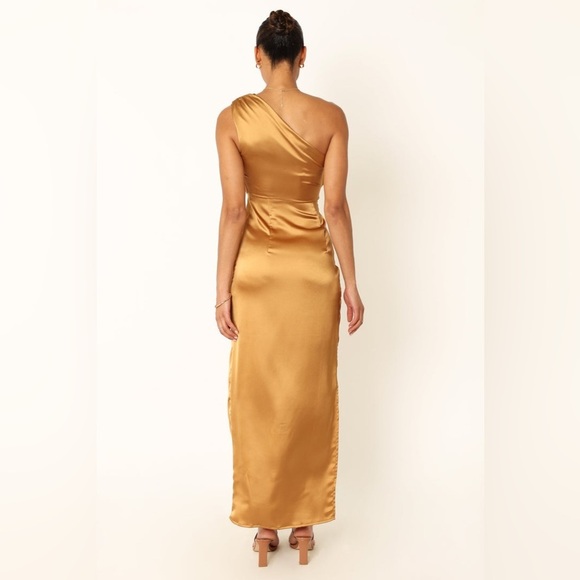 PETAL & PUP NADIA ONE SHOULDER MAXI DRESS - BRONZE SIZE 2 B1566 - Picture 5 of 7